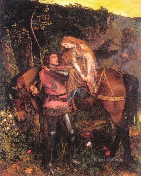 Arthur Hughes Painting - La Belle Dame Sans Merci Pre Raphaelite Arthur Hughes